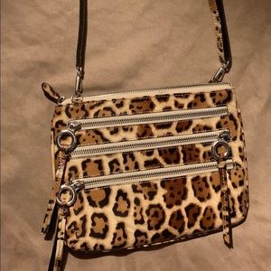 Brighton Ocelot Crossbody. Never worn